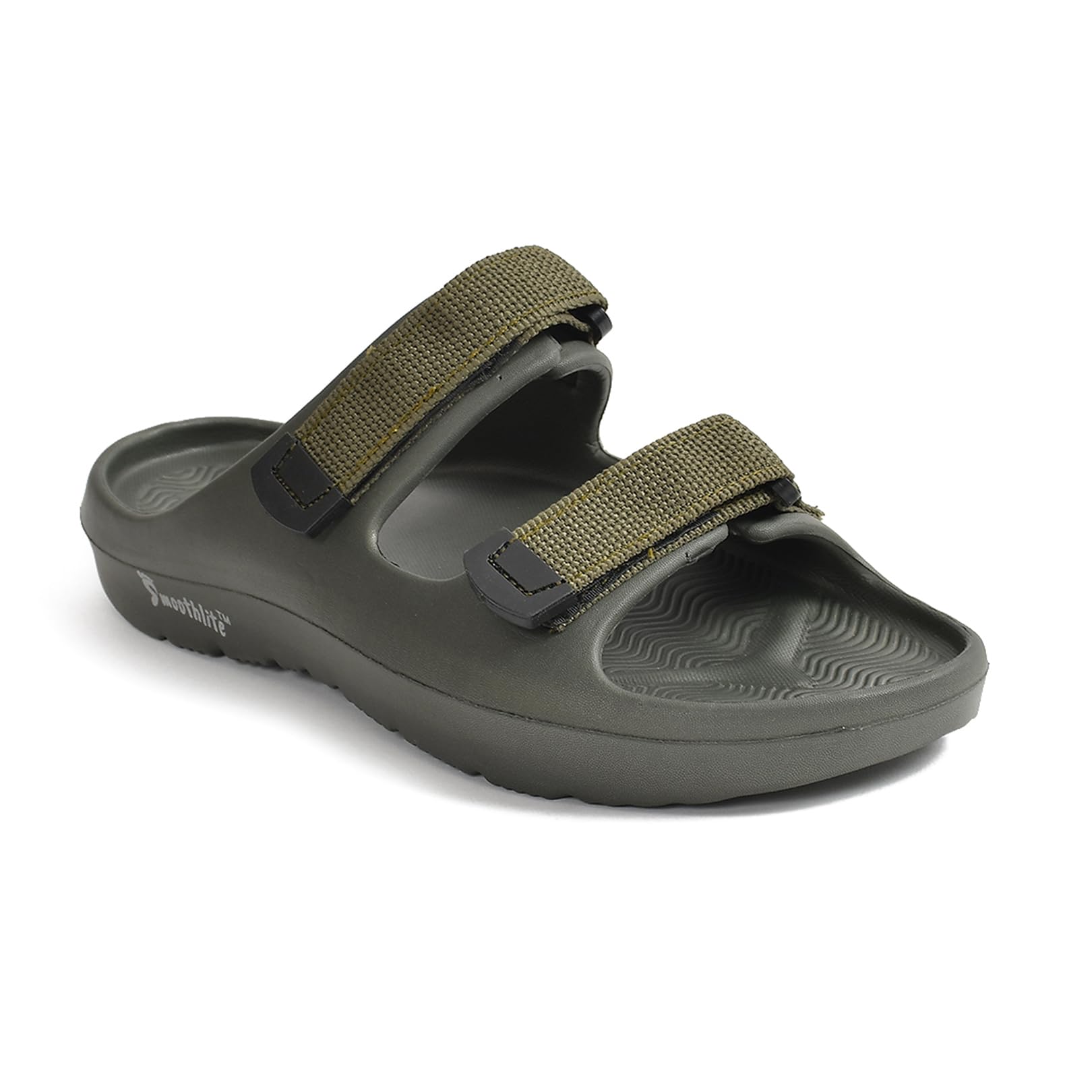 Smoothlite Men's Lightweight Ultra Smooth Slides || with Adjustable Upper Strap for Men
