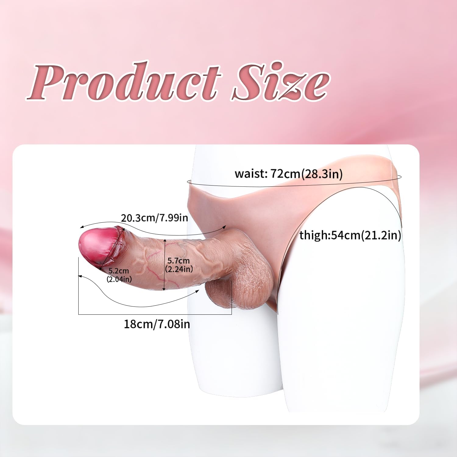 Cuscino in silicone con designo realistico 7,7in per usi estesi, adattabile e impermeabile, accessorio elastico per coppie gay e giochi erotici