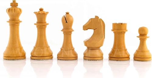 Miniatura 5 de 3.75" Campeonato Mundial Fide Reproducido Piezas de Ajedrez Sólo en Boj Ebonizado