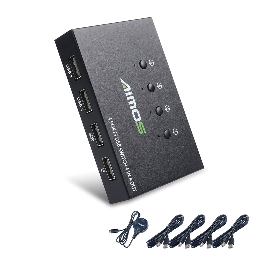 AIMOS デュアルモニター USB3.0 KVM 切替器 2入力2出力 Amazon.co.jp: 8K@60Hz USB 3.0 DisplayPort KVM スイッチ
