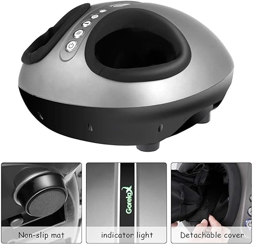 Miniatura 4 de Shiatsu - Masajeador de pies, 3 intensidades diferentes, uso ajustable, temporizador de apagado automático, masaje de talón con compresión de aire