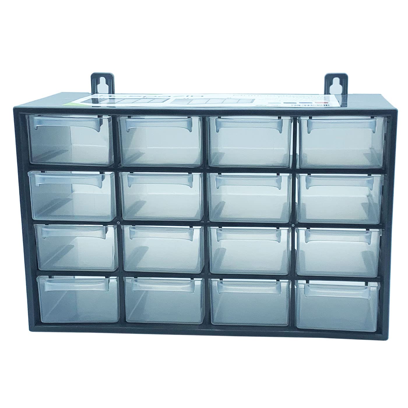 Clasificador Modular de Pared 16 Compartimentos Plástico 17x27x12 cm Negro