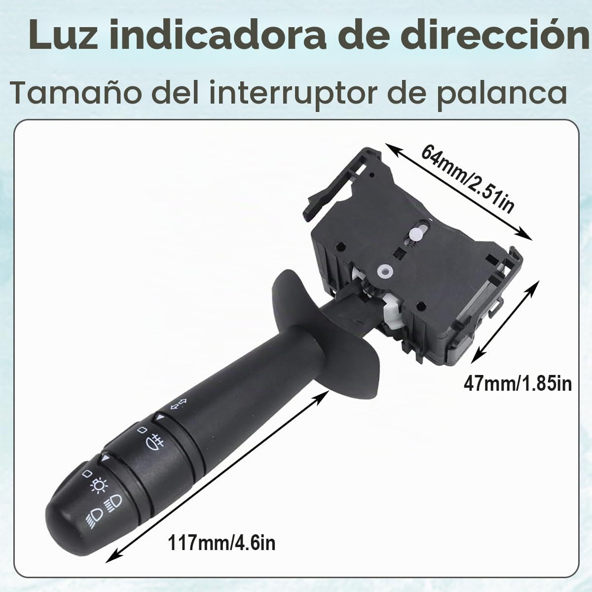 ZAMDOE 7701048912 Interruptor Palanca luz de Giro dirección para Renault Espace IV Laguna II Trafic II para Opel para Vauxhall Vivaro A E7 F7 J7 Luces Carretera y Bajas Piezas Repuesto