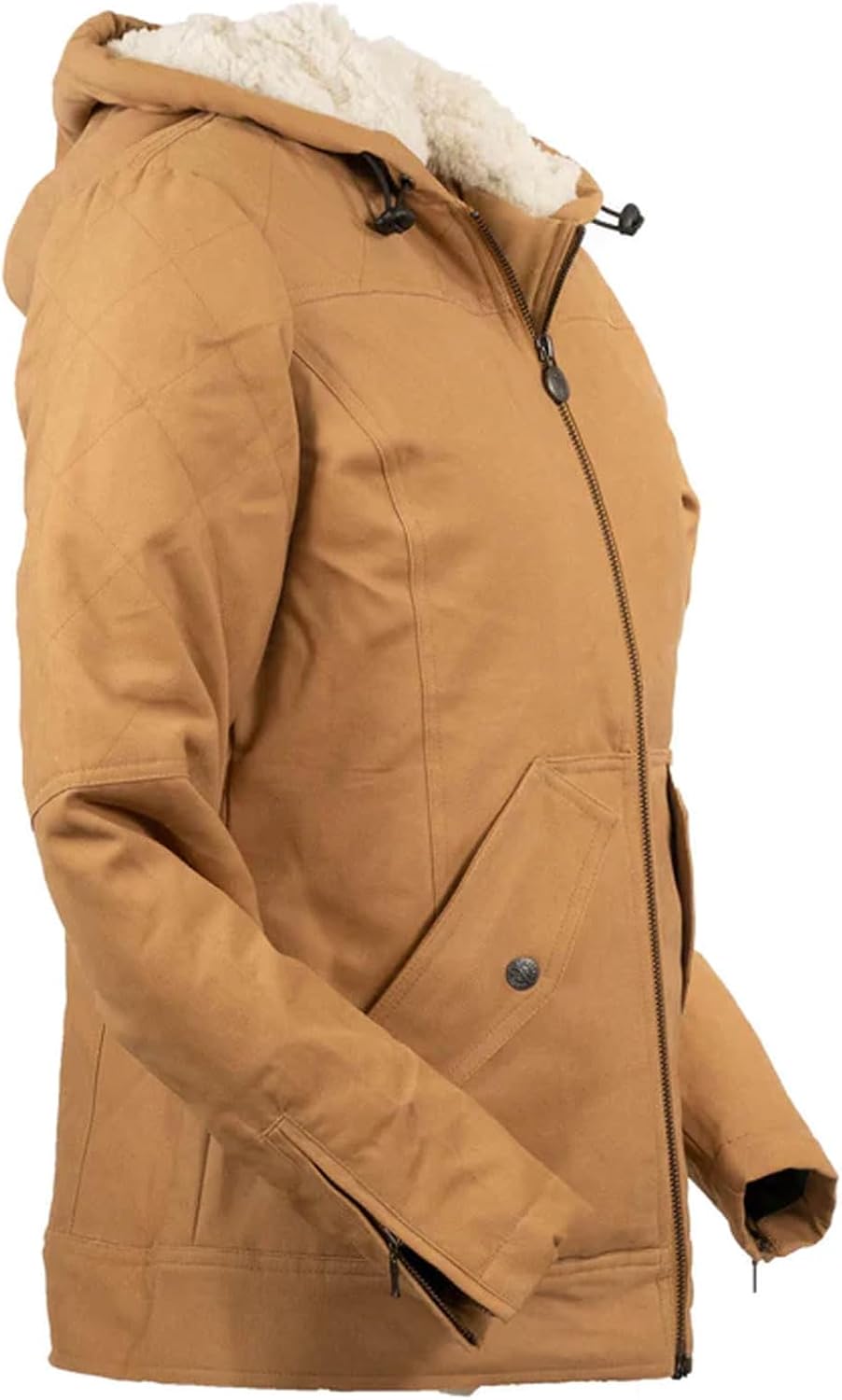 Outback Trading Company Women's Canvas Heidi Warm Water-resistant Zippered Outerwear Western Jacket With Hip Pockets