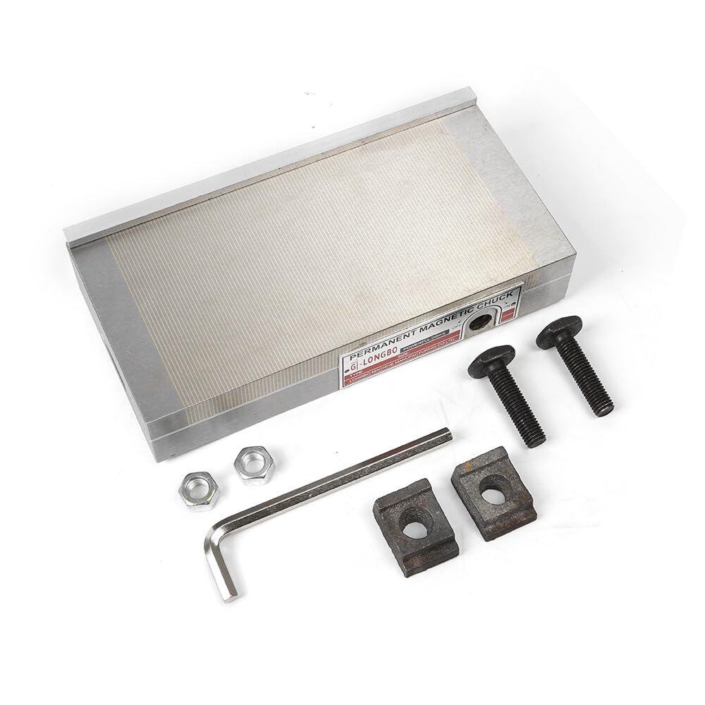 Placa tensora magnética Banco de trabajo magnético Placa de tensión permanente Mesa magnética permanente Rectificadora Herramienta Chuck Set Aplicable Corte de líneas Maquinaria de roscado Plata 125 x