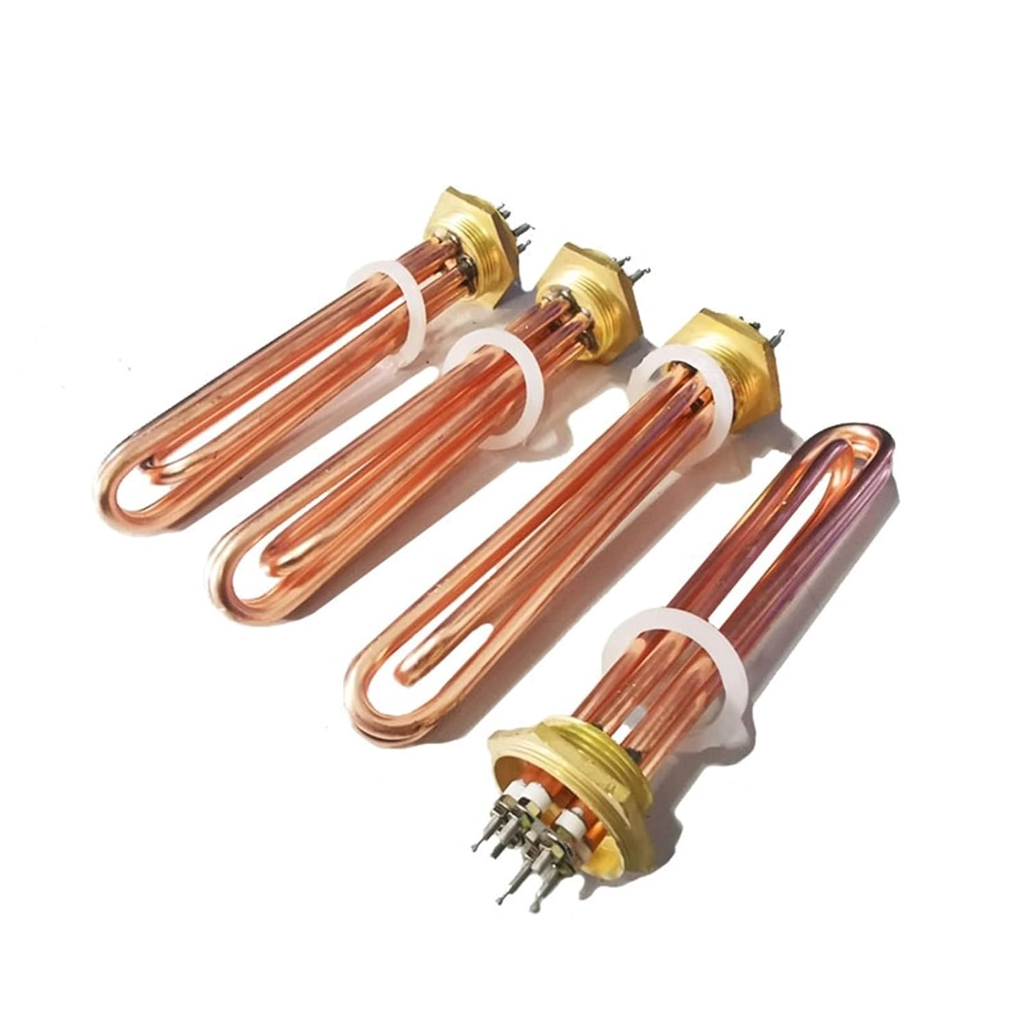 220V 380V Copper Heating Resistance 3KW 6KW 9KW 12KW Immersion Heater Element G2 Inch Thread 1Pcs(DN50 58mm Thread,380V_3KW 195MM)