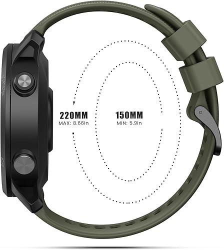 Miniatura 16 de ANCOOL Correa de reloj Garmin Instinct / Forerunner 955, correas de silicona suave de 0.866 in para Forerunner 945/Instinct 2/Forerunner