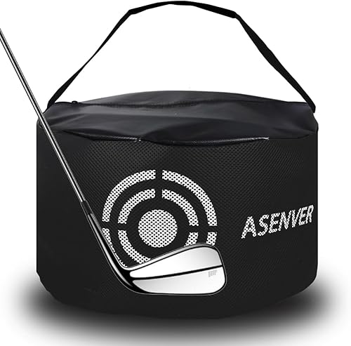 Negro Golf Impact Bag Silent Golf Swing Trainer Golf Smash Bag Portable Power Hitting Bag Golf Training Aid disponible en Yaxa Peru
