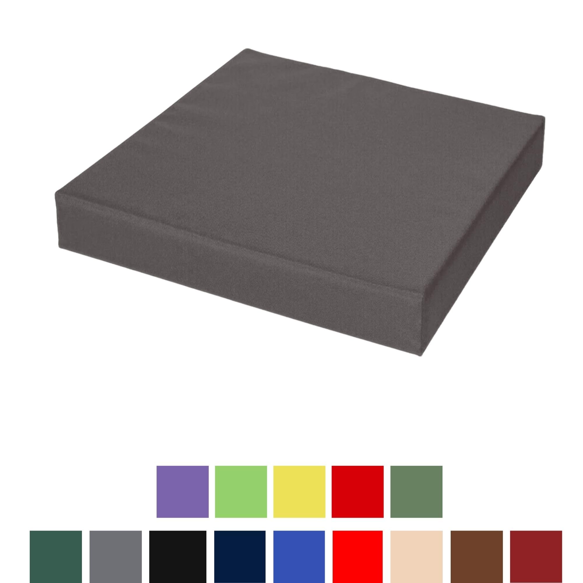 Cojines de Patio de 50 x 56 cm (20 x 22 Pulgadas), Gruesos, Impermeables, con Espuma para Asiento de Silla, para Cocina, Comedor, Sala de Estar, jardín, Patio, Muebles de ratán, Funda