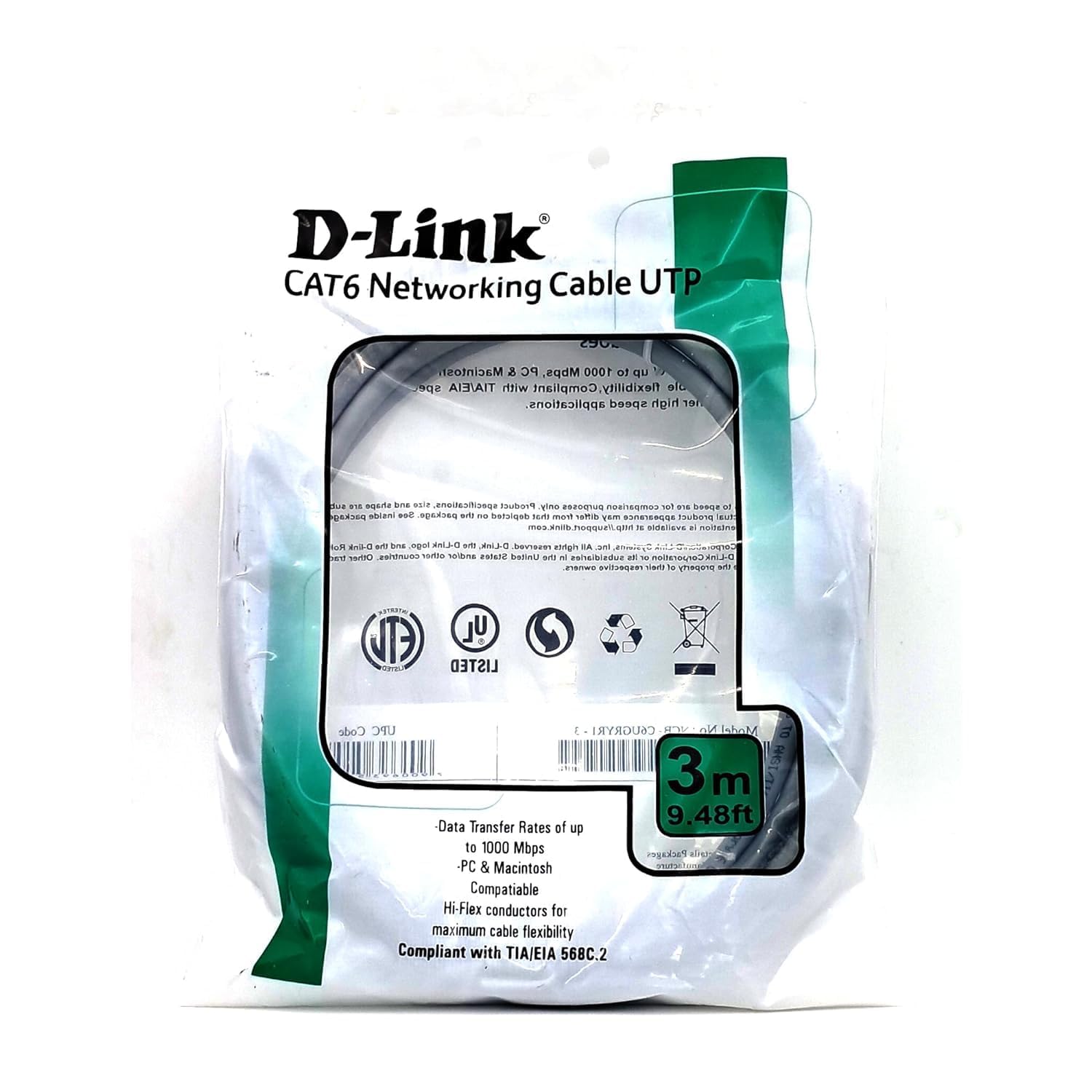 D-Link Cat-6 RJ45 Patch Cord Ethernet LAN Cable (Grey, 3 Meter | 9.48 Ft). (B0CWHK22TS) Amazon Price History, Amazon Price Tracker