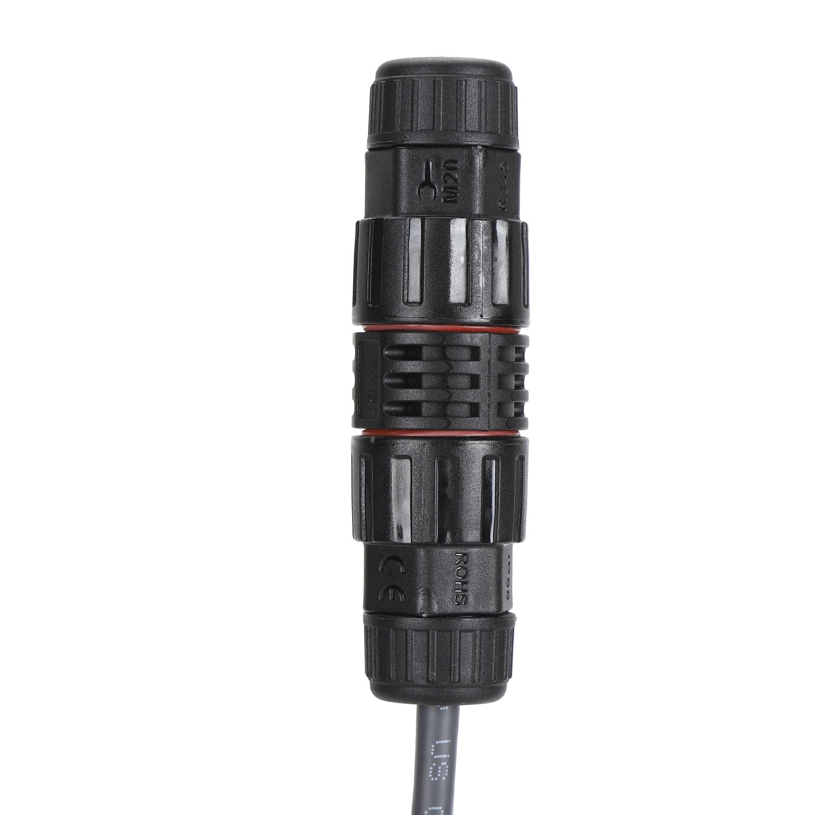 Cable de Extensión de 75 Pies, Cobre Blindado Impermeable para Satélite Rectangular V2, Uso en Interiores y Exteriores, Gris, 1 Paquete