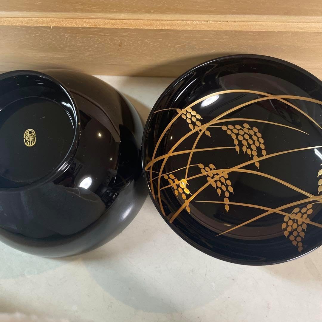 象彦 蒔絵 椀 2客 平安象彦 吸物椀 5客組 絵変わり