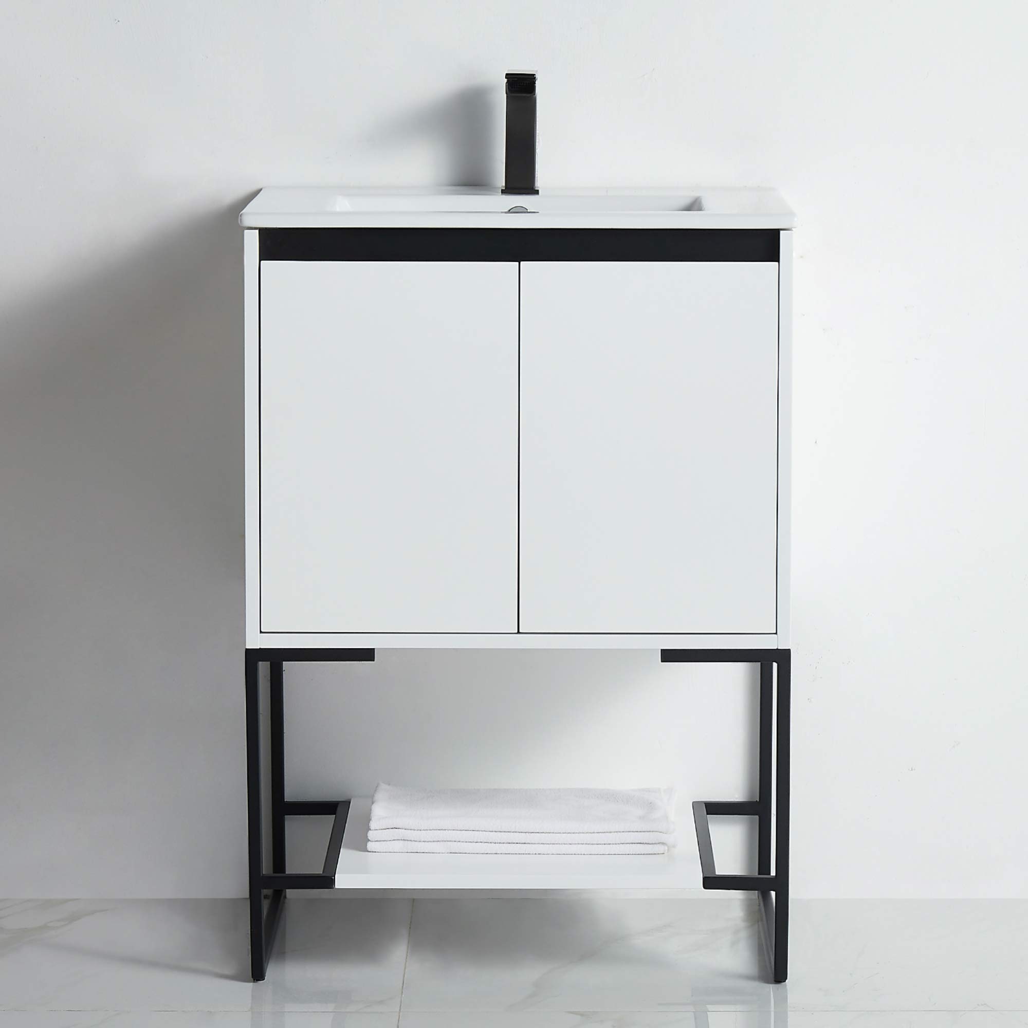 Fine Fixtures Urbania 24-inch white bathroom vanity with sink
