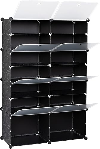 Zapatero portátil de 7 niveles, organizador de 28 pares de estantes de torre de almacenamiento extensible para tacones, botas, zapatillas para