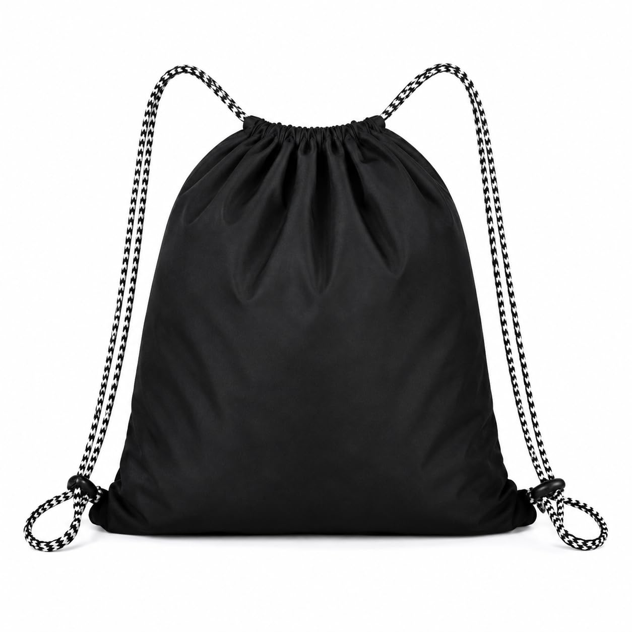 Drawstring Backpack | Gym Sackpack with Soft Microfiber Interior | Multipurpose Sports Bag for Shoes, Clothes, Gym Accessories, Travel, Helmet & Daily Use | Lightweight Polyester | Black-image-33