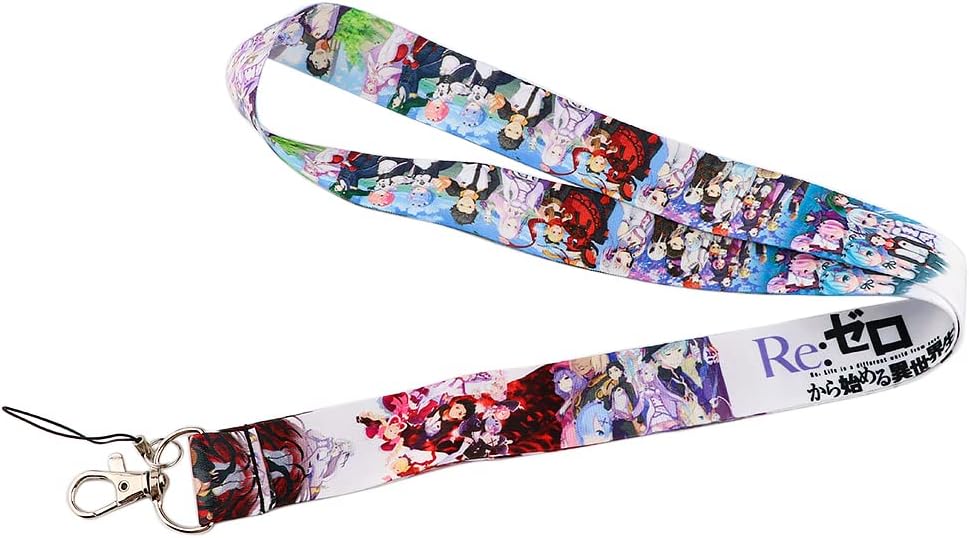 Pinstant Re:Zero Re: Zero Starting Life in Another World Re: Life in a different world from zero Anime Manga 17.7" Neck Lanyard Keychain Holder ID Badge Mobile Phone Pin Strap - Image 6