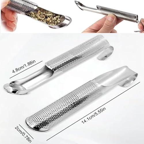 Miniatura 2 de Difusor de té de acero inoxidable, infusor de té de hojas sueltas más pronunciado, difusor universal de intervalo de té de agujeros finos con mango
