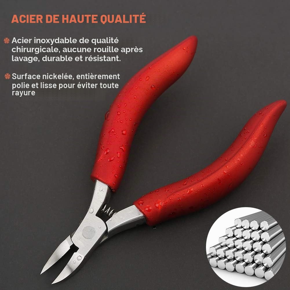 BEZOX précision Coupe ongles ou Tondeuse Pour épais Orteils Fungus Ongles Incarnés - Grip souple et boîtes-cadeaux en métal