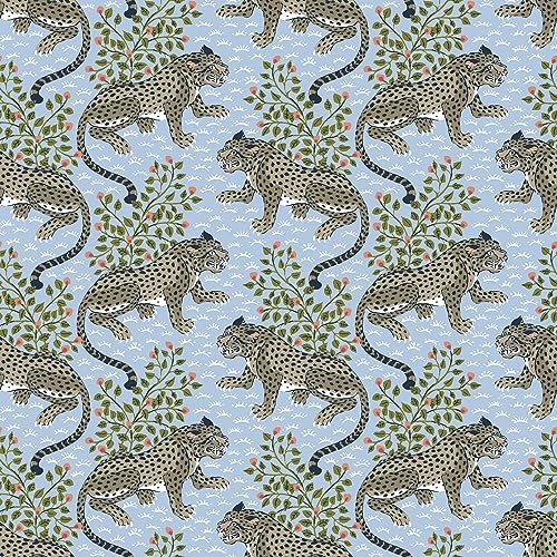 PrintFresh Light Blue Bagheera Peel and Stick Wallpaper