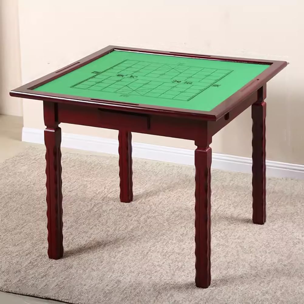 Drewniany stół mahjong 2 w 1, wielofunkcyjna kwadratowa gra karciana zdejmowana plansza Domino Party Gathering Pure Wood Design, biurko dostępne po obu stronach, B