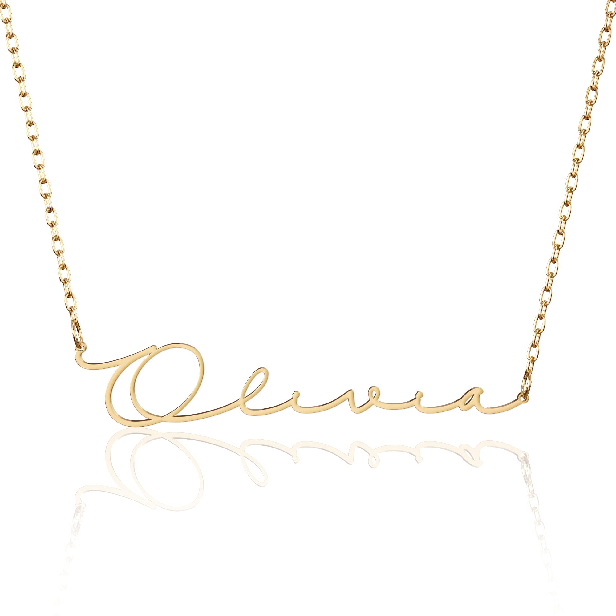 CAITLYNMINIMALIST Personalized Name Necklace, Custom Minimalist Stacking Pendant Necklace for Her, 18K Gold Plated Silver, Personalized Gradution Gift for Her