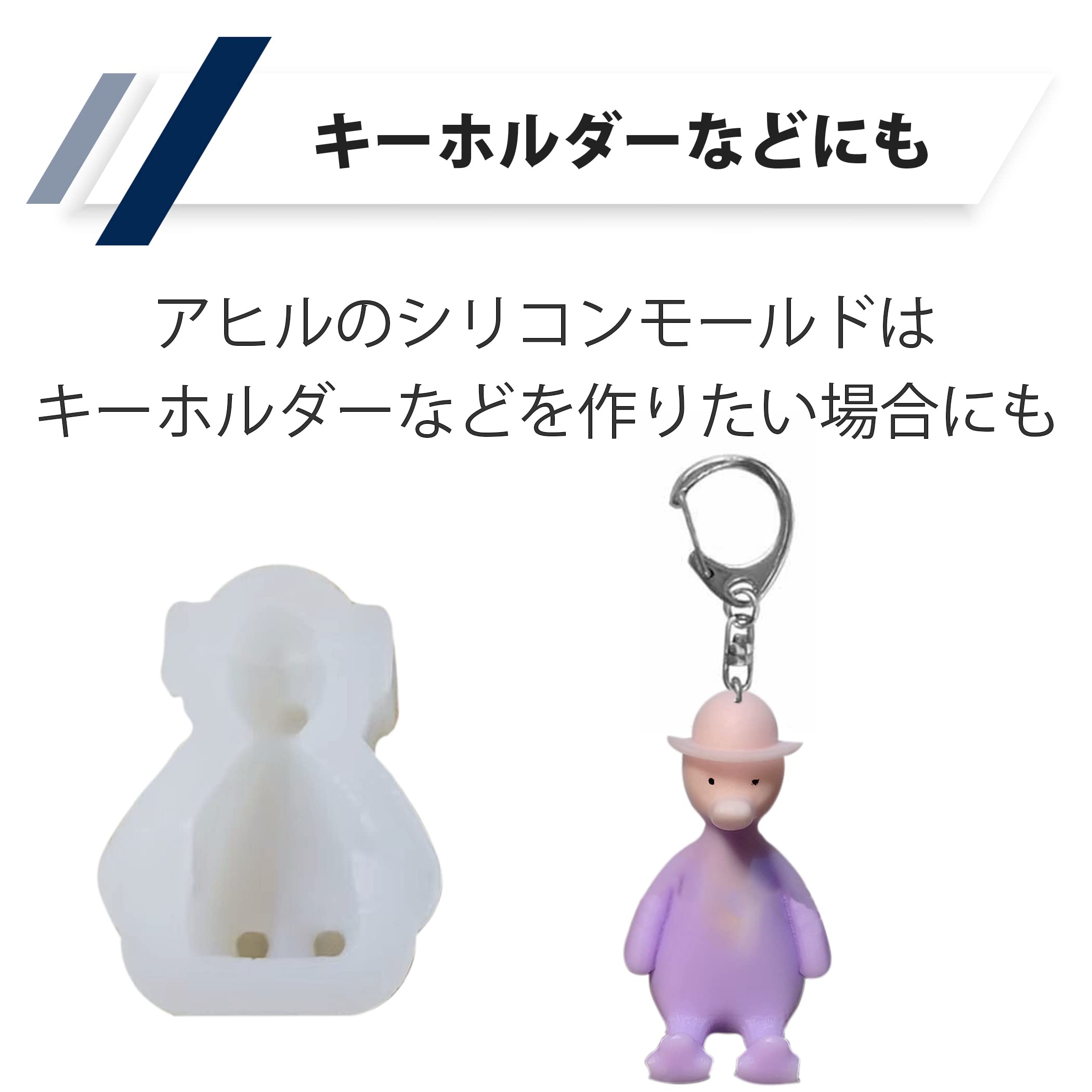 Amazon.co.jp: Felimoa シリコンモールド レジン型 テディベア アヒル