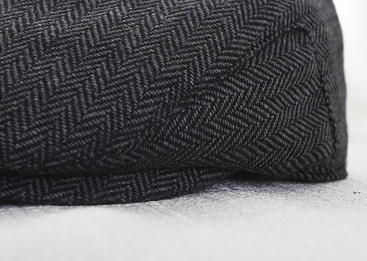 Kids Classic Herringbone Tweed Flat Cap Wool Blend Newsboy Ivy Hat for 5-9 Years Old - Image 6