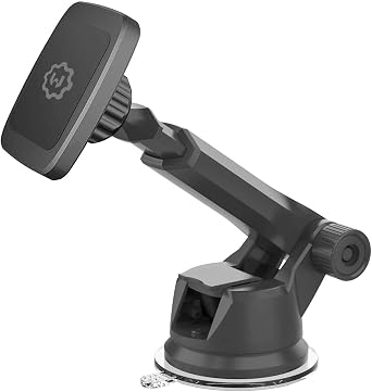 WixGear Universal Magnetic Car Mount Holder, Windshield Mount and Dashboard Mount Holder for Cell Phones and Tablets with Long Arm New Version Telescopic Arm