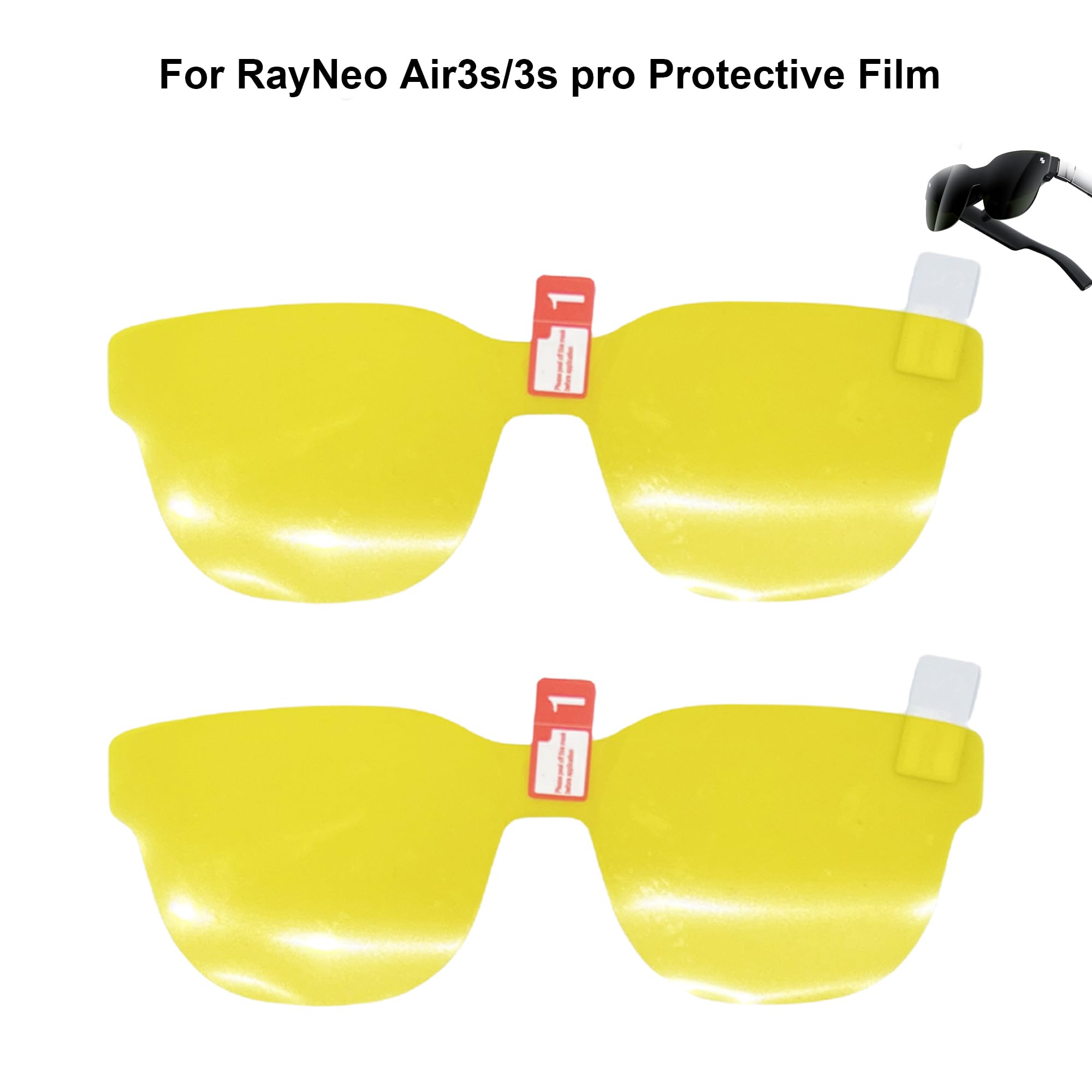 Applicable pour RayNeo Air2 / Air2s / Air3s / 3s Pro Ensemble De Film Protecteur Anti-Rayures Haute Définition Film De Lentille En PET Avant Accessoires De Lunettes Ar (pour RayNeo Air3s/3s pro)