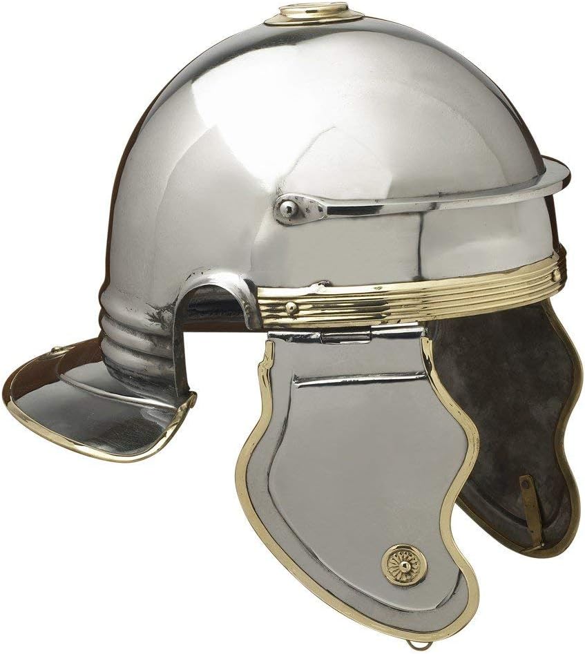 Armor Imperial Galic 'B' Roman Helmet - Metallic - One Size Fit Most