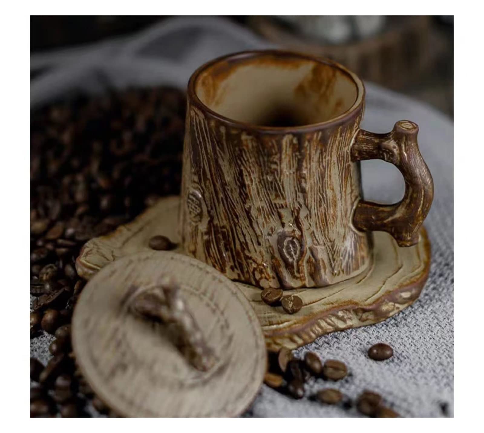 Premium ceramiczny kubek do kawy kubki kubek do herbaty kubek wody, ręcznie robiony szorstki ceramiczny kubek do kawy Yunyao spersonalizowany kubek do kawy z uchwytem kreatywny kubek w stylu retro w s