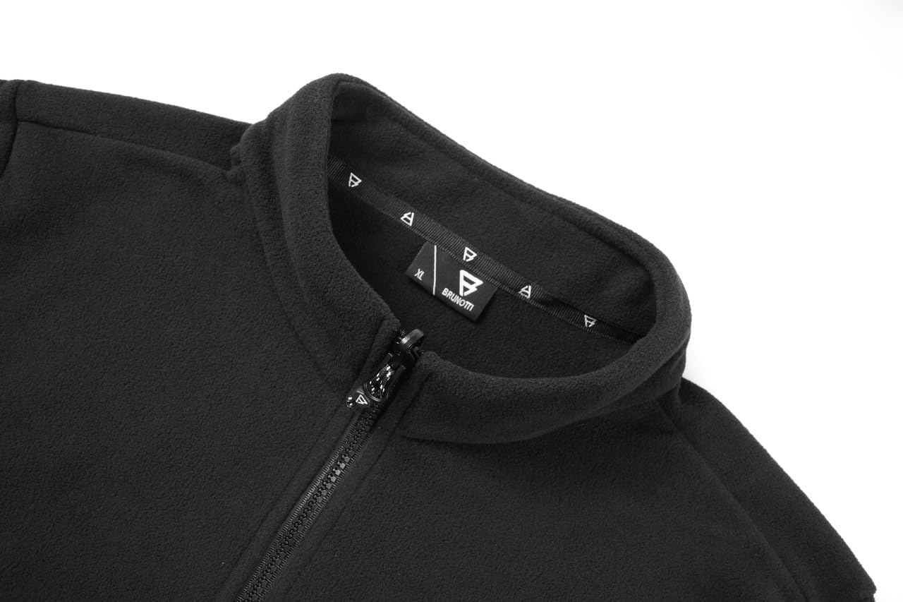 Brunotti Full‑Zip Fleece Jacket, Stand Collar Polar Fleece Coat, Warm Outerwear for Hiking Travel Daily Use