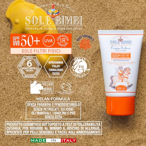 Helan Sole Bimbi - Sonnencreme SPF50+ mit Physikalischen Filtern für Kinder, Schützt und Pflegt mit Karotte und Mandel Bio - Natürlicher… – Ansicht 4