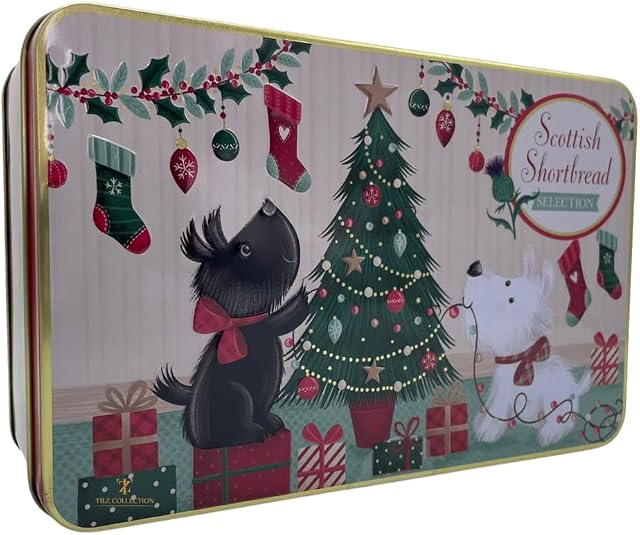 Shortbread Biscuits Gift - Royal Edinburgh Shortbread Biscuits Tin, A Shortbread Selection Tins Of Biscuits Scottish Luxury Christmas Biscuits Gifts - Scottish Food Christmas Shortbread Biscuit (Xmas)