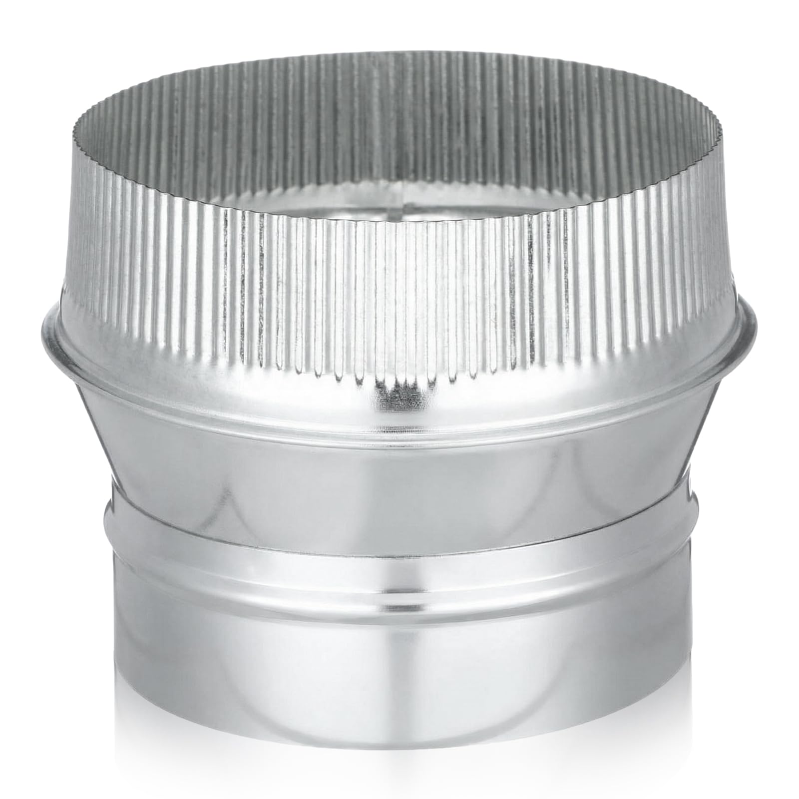 Photo 1 of Zonon 6" - 7" Duct Increaser, Galvanized Steel Round Crimped Pipe Adapter