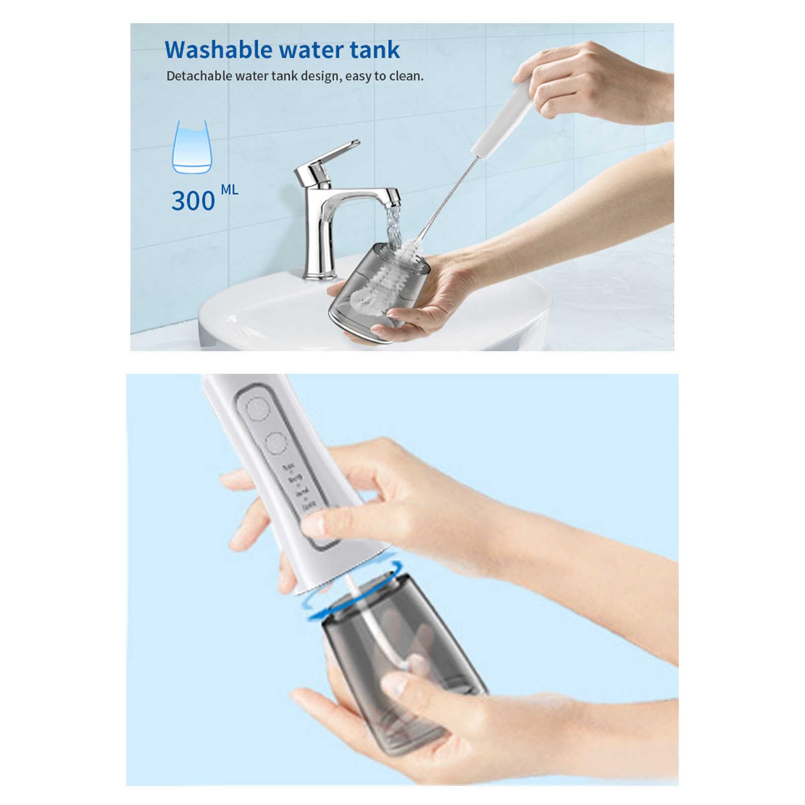 Irrigatore orale portatile USB Ricaricabile Acqua Pick Denti Cleaner Acqua Flossing Ugello per Denti Casa Pulizia Denti Acqua Filo Interdentale Irrigatore