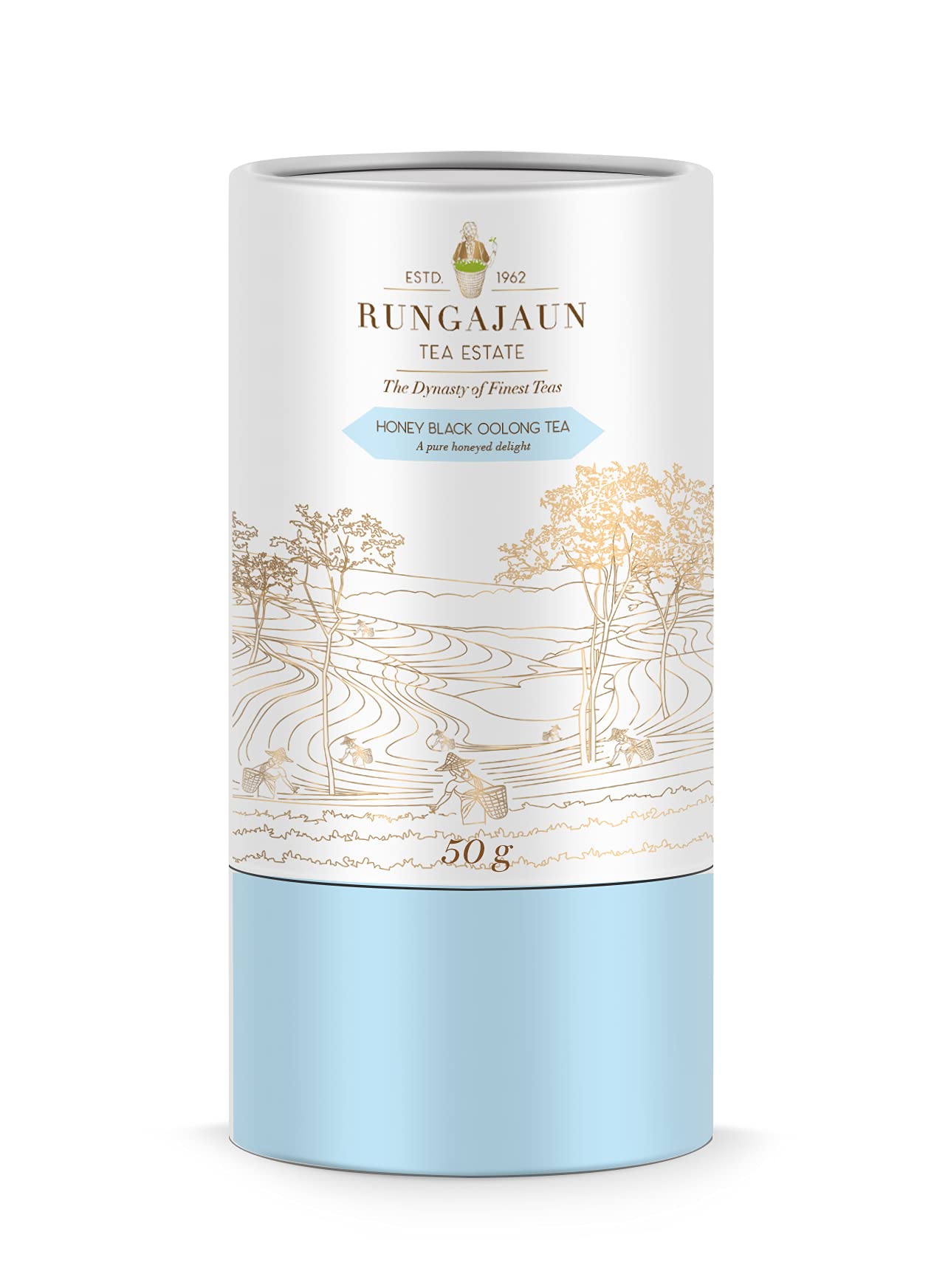 Rungajaun Honey Oolong Tea Whole Leaf 50gms, Oolong Tea Helps in Health & Weight Management, 100% Natural Tea Oolong Whole Leaves PaperTube Can, Loose Leaf Strong Black Tea, Oolong Black Tea