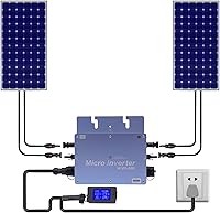 Vista 1 de Inversor solar, inversor de aleación de aluminio de 600 W, inversor de rejilla con pantalla LCD, kit de inversor solar para paneles solares de 30 V