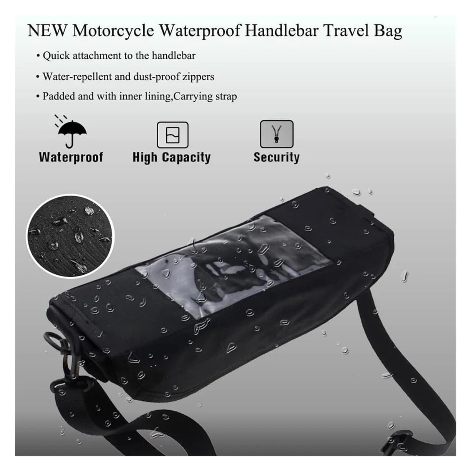 Motorrad Grifftasche Navigationstasche Für XSR125 Xsr125 Xsr 125 Motorradzubehör Werkzeugtasche Praktische Lenkertasche Für Unterwegs(Aa-5)