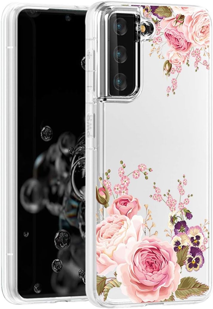 JAHOLAN White Marble Design Clear Bumper Glossy TPU Soft Rubber Silicone Cover Phone