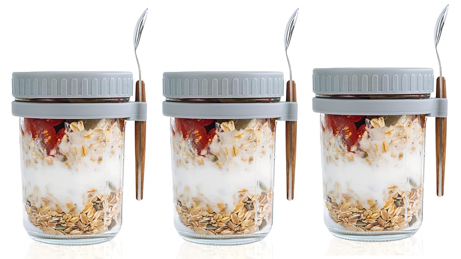 See full amazon price history chart for MYNA LIFE Pudding Jars 350-ml Overnight Oats Container with Lid and Spoon, Glass Overnight Oats Jars, Wide Mouth Airtight Mason Jars, Milk Vegetable and Fruit Salad Storage Multicolor (Set of 3) MYNA LIFE Pudding Jars 350-ml Overnight Oats Container with Lid and Spoon, Glass Overnight Oats Jars, Wide Mouth Airtight Mason Jars, Milk Vegetable and Fruit Salad Storage Multicolor (Set of 3) (B0DFWS2RZY) Amazon Price History, Amazon Price Tracker