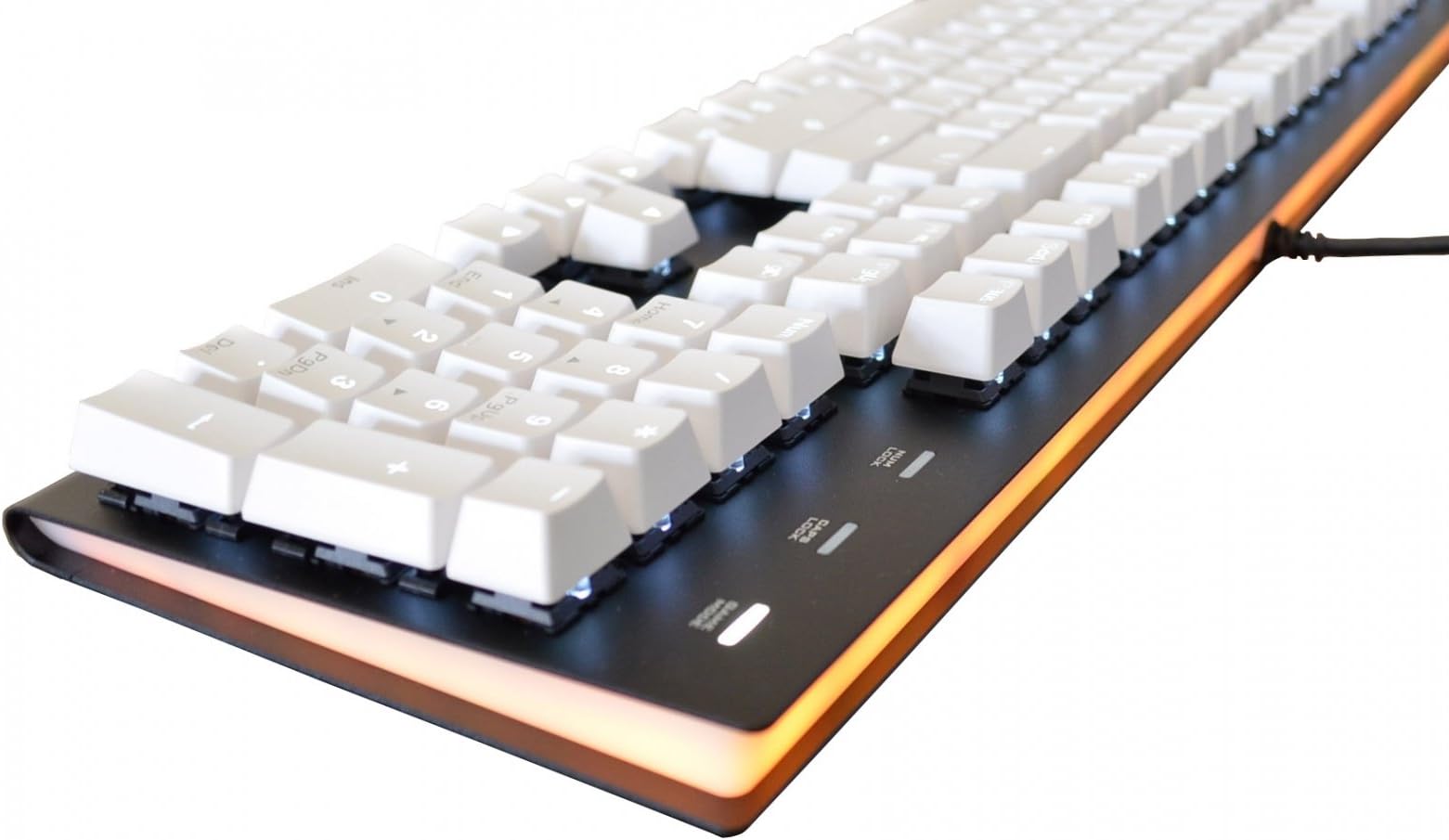 Vicvol Keyboard - White Keycaps, Blue Cherry MX Switches