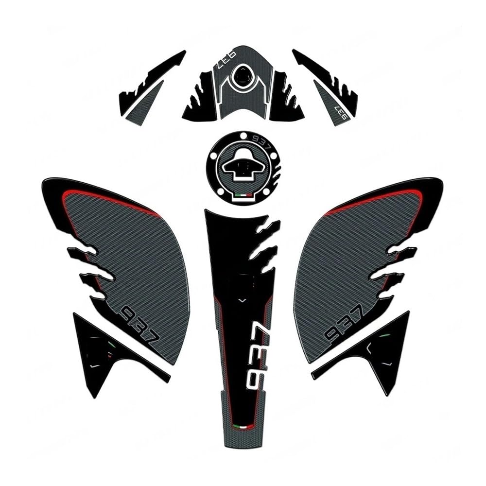 Autocollant réservoir carburant moto Monster 937 2021 : protection résine époxy