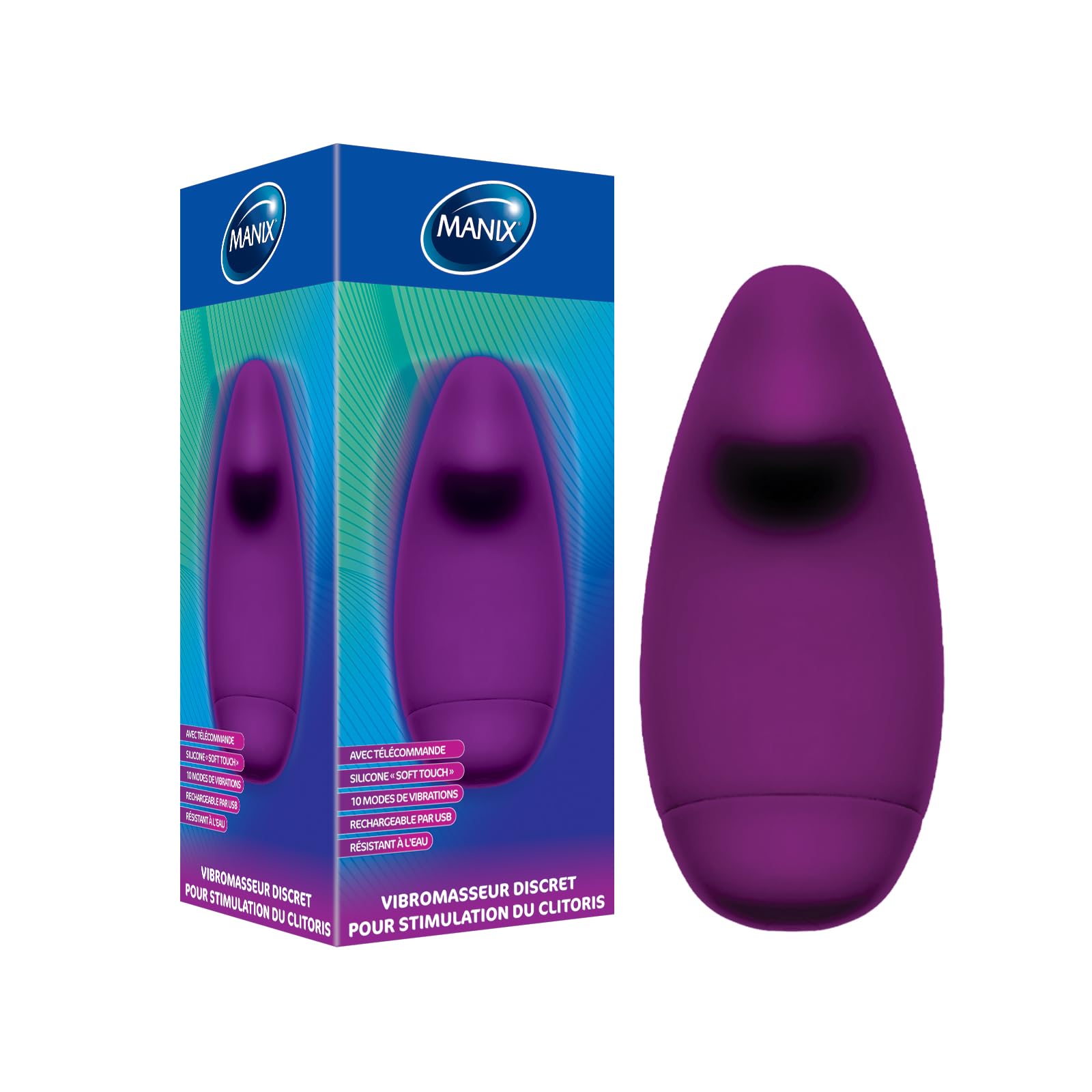 Manix Mini Vibromasseur Discret pour Femme : Sextoy pour Clitoris / Plaisir  Féminin Seul ou à deux / 10 Modes de Vibration : Amazon.fr: Hygiène et Santé