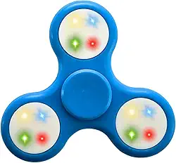 Pop It Hand Spinner com LED Giratório - Brinquedo Antiestresse Iluminado Cor Azul - Diversão e Relaxamento para Todas as Idades