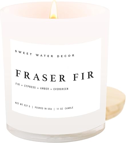 Miniatura 21 de Sweet Water Decor - Vela de soja Cashmere and Vanilla, aroma cachemira suave, sándalo, jazmín y vainilla, frasco blanco de 11 onzas + tapa