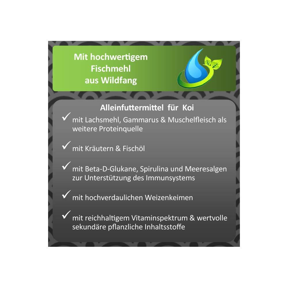 Koi Elements Koifutter Kräuter + Immun für Koi Fisch Futter (5kg)