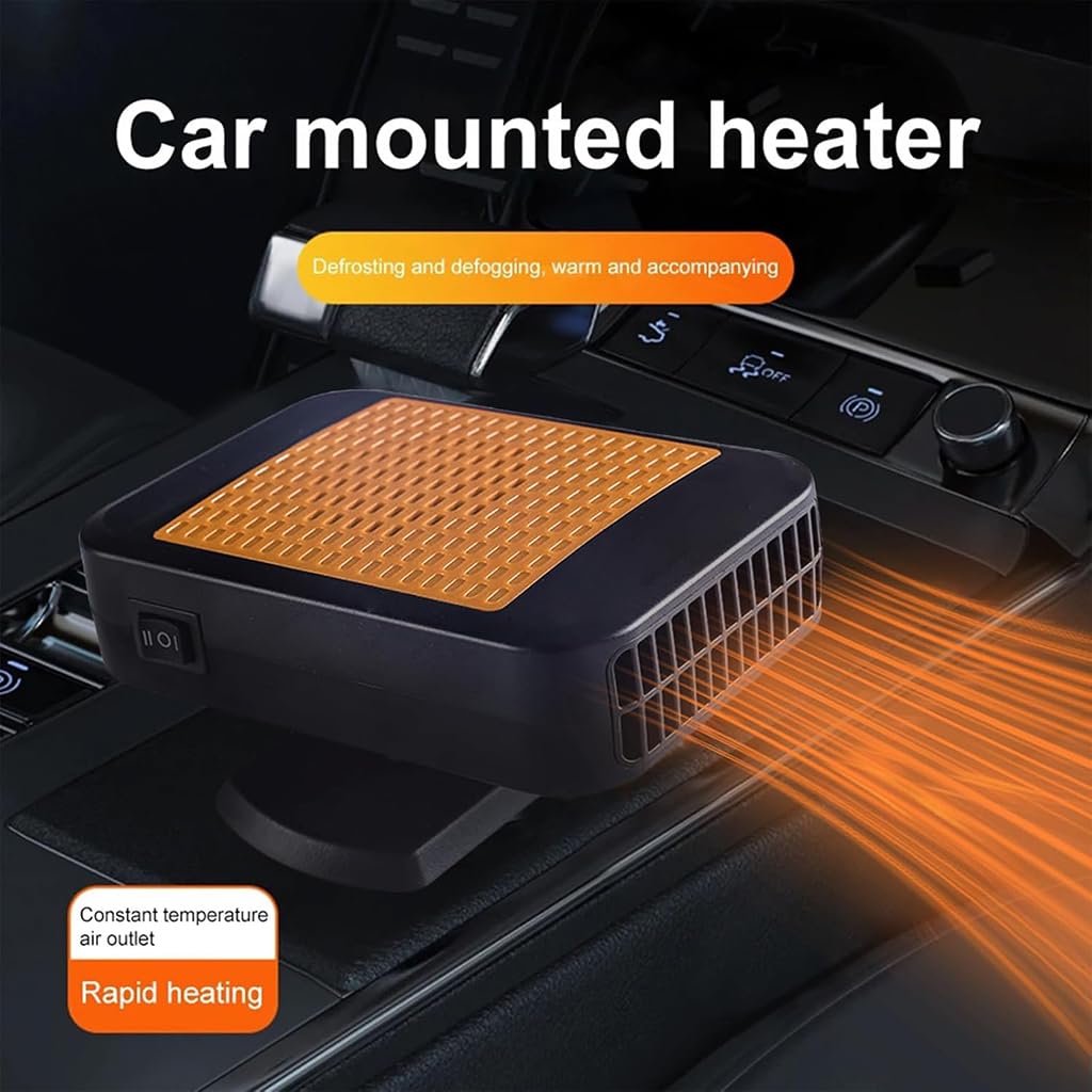 Calentador Coche para Hyundai Genesis G80, descongelador portátil función Calentamiento enfriamiento rápido descongelador Accesorios,A-Orange
