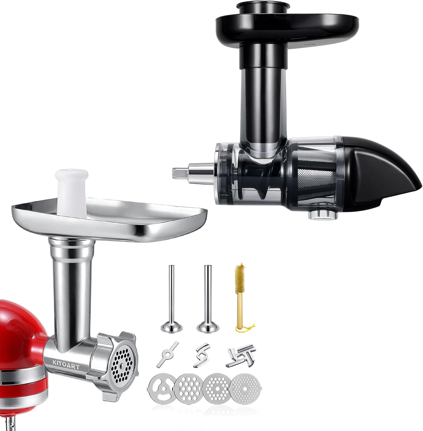 KITOART Grinder Attachment & Masticating Juicer Attachment