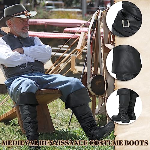Image of Ramede Pirate Costume Boots Men Medieval Renaissance Boot Adult